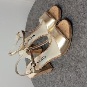 Anne Klein Vita Cork Heel Sandals